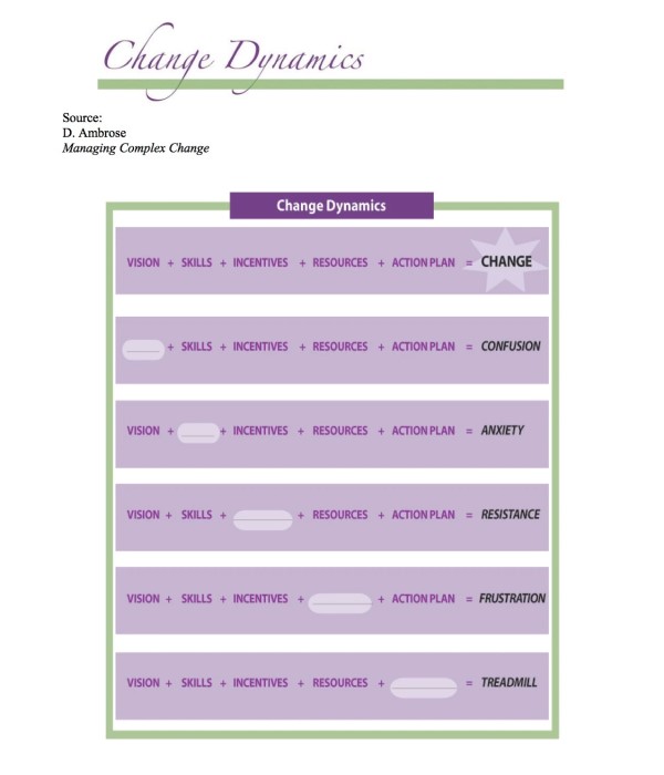 Change Dynamics Form from D. Ambrose